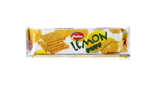 Biscotti con crema al limone Lemon Puff CBL Munchee 200g. Biscotti con crema al limone Lemon Puff CBL Munchee 200g.